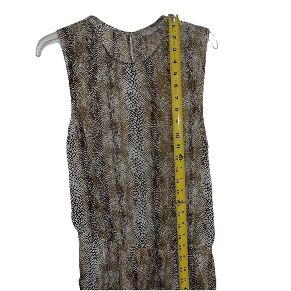 H&M Snakeskin Jumpsuit Size 8 Brown Animal Print Sleeveless Boho Chic Trendy - Picture 9 of 16